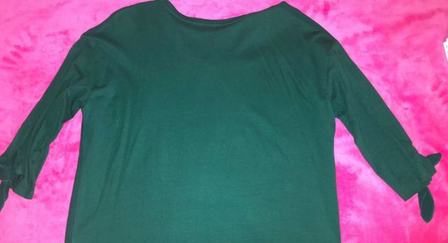 Camisetas media manga verde y burdeos perlas