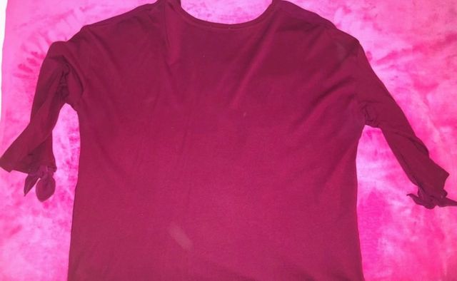 Camisetas media manga verde y burdeos perlas