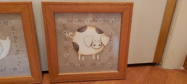 Cuadros animales bebe. 4 cuadros por 15e