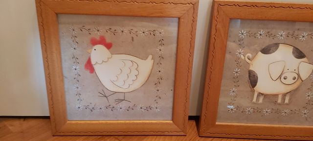 Cuadros animales bebe. 4 cuadros por 15e