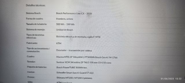 KTM macina 929 talla L 29"