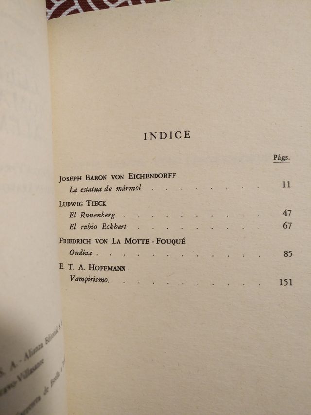 Libro "Cuentos del Romanticismo Alemán"