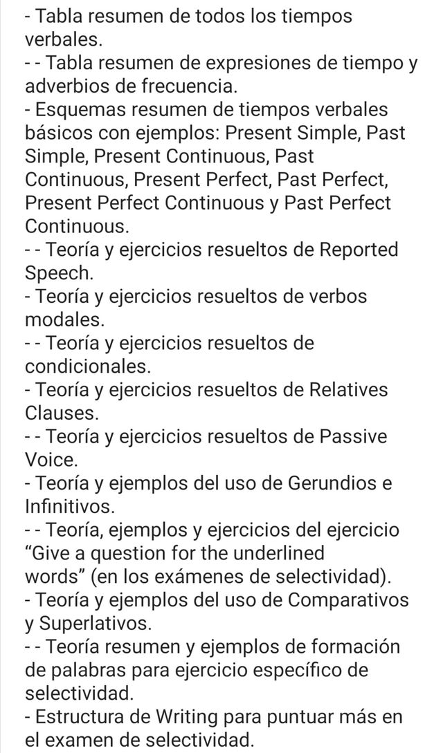 GRATIS Apuntes Inglés Selectividad