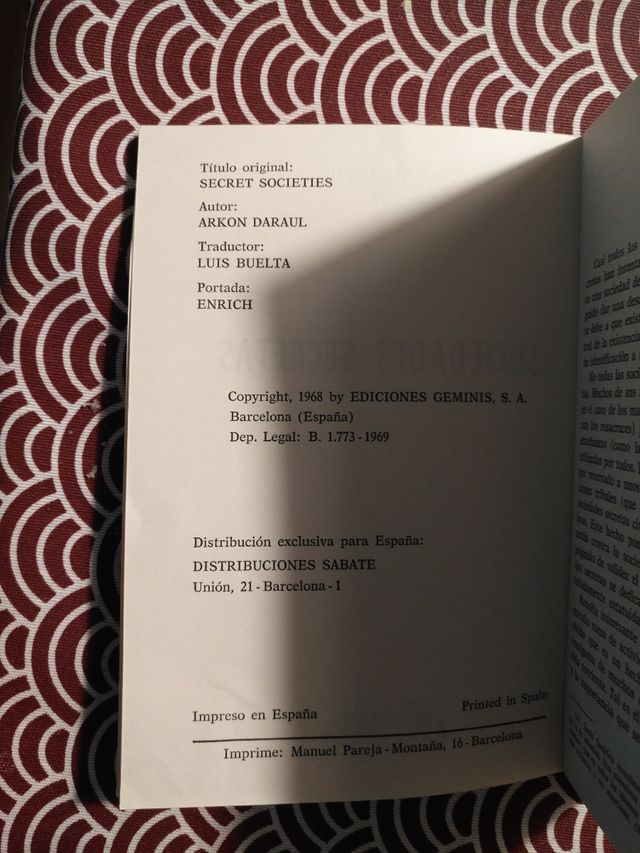 Libro Sociedades secretas , autor Arkon Daraul