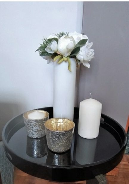 portavela vaso de cristal