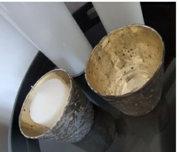 portavela vaso de cristal