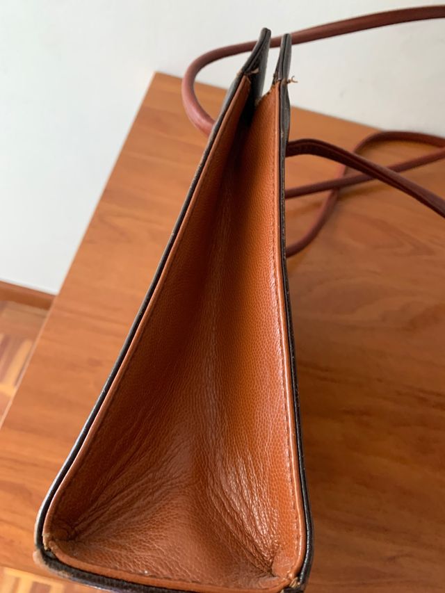 Bolso de  piel marron