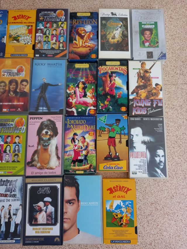 VHS películas Disney, dibujos  OT  Ricky Martin.