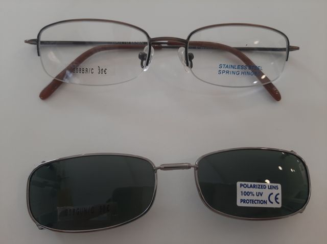 Gafa metálica con suplemento sol