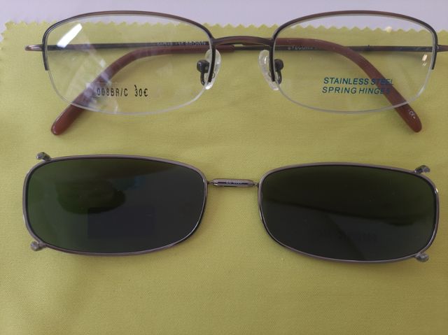 Gafa metálica con suplemento sol