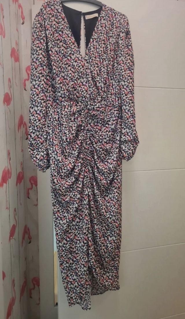 vestido fruncido de florecitas