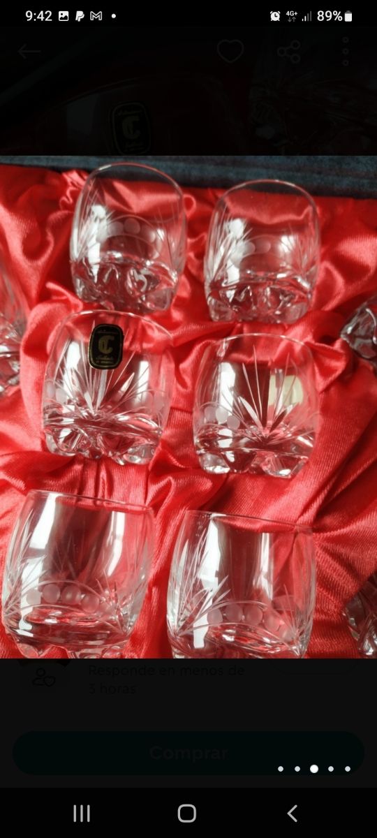 6 vasos whisky + 6 chupitos