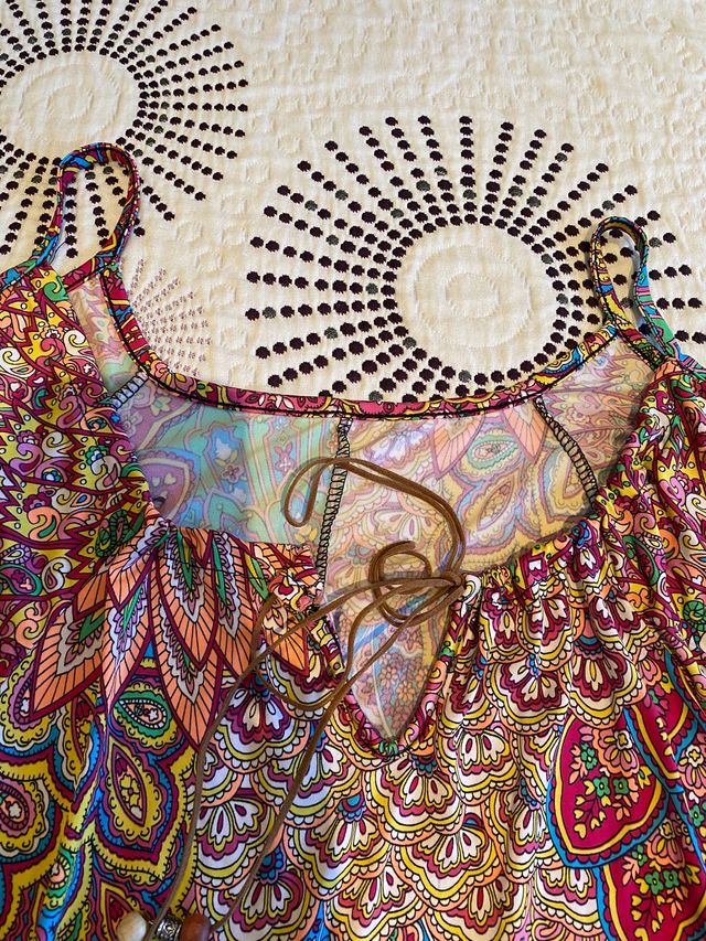 Precioso original vestido sin hombro manga T.U