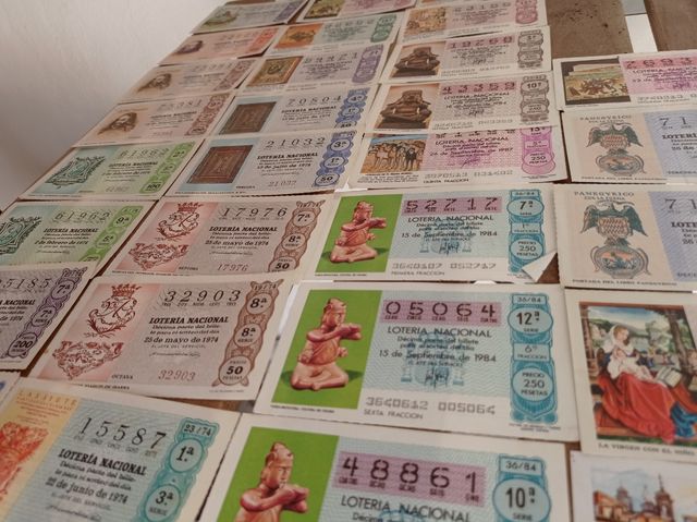 cupones lotería 1974