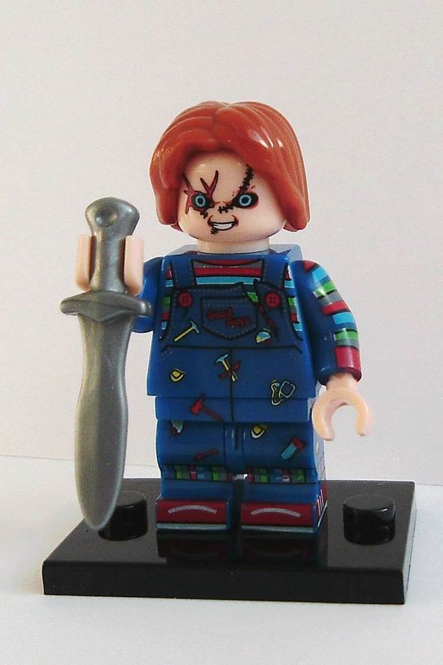 Figurita de Chucky estilo Lego