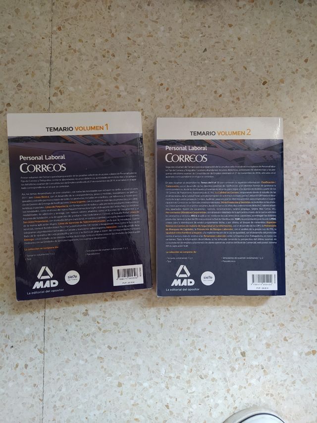 pack libros temario oposiciones correos