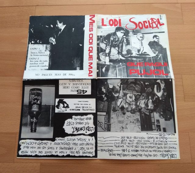 Vinilo 7" L´Odi Social Que Pagui Pujol OG 86 Punk