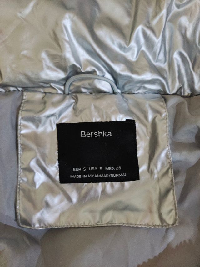 Giacca corta Bershka argentata taglia S.