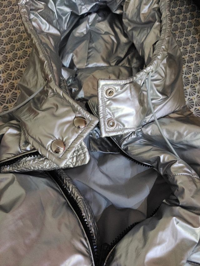 Giacca corta Bershka argentata taglia S.