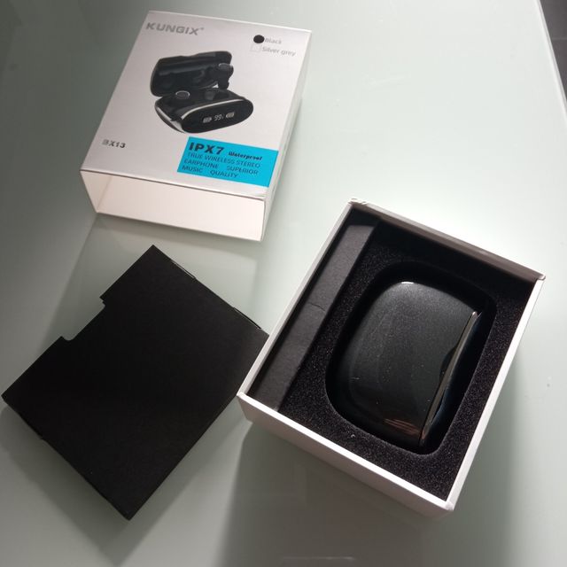 Kungix IPX7 base de carga auriculares