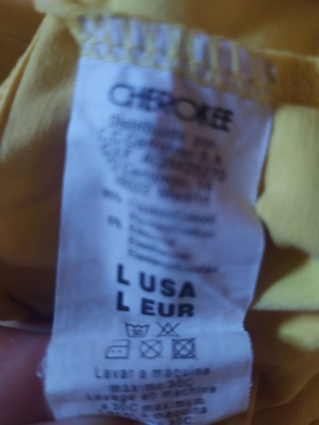 top amarillo talla 38