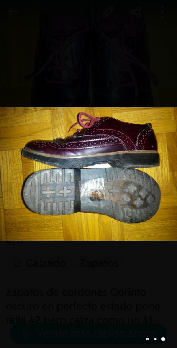 zapatos planos de cordones