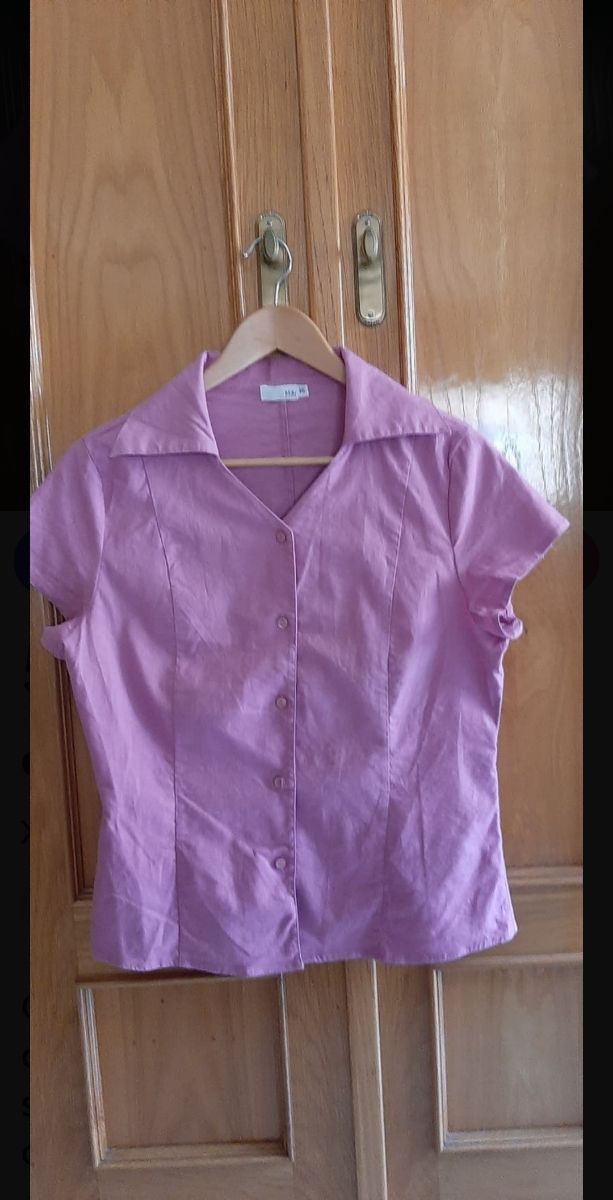 camisa lino y algodón