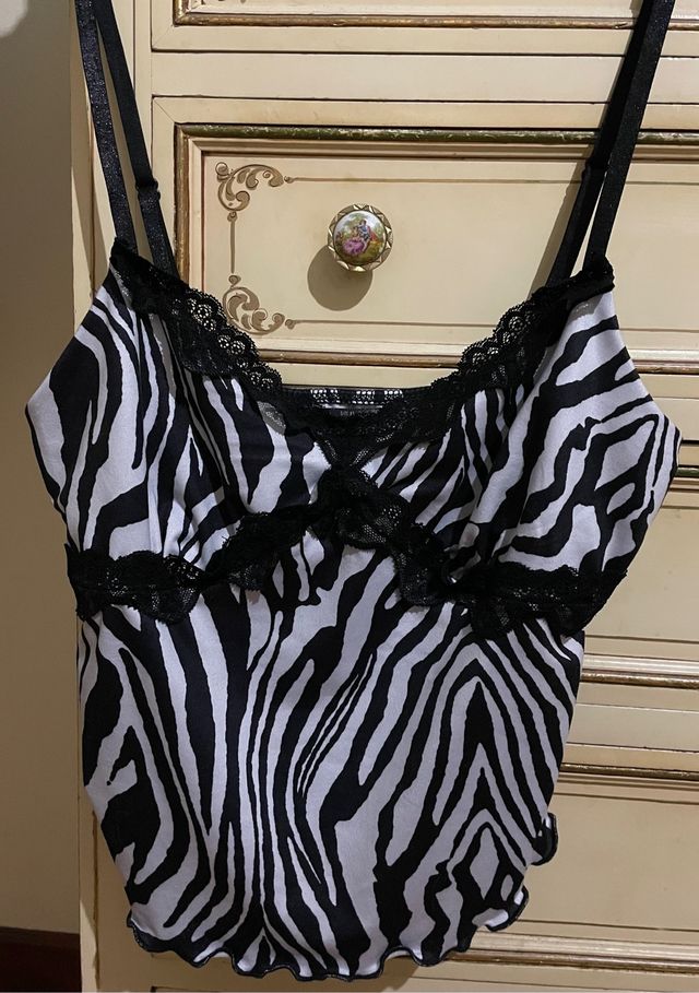 Top estampado zebra