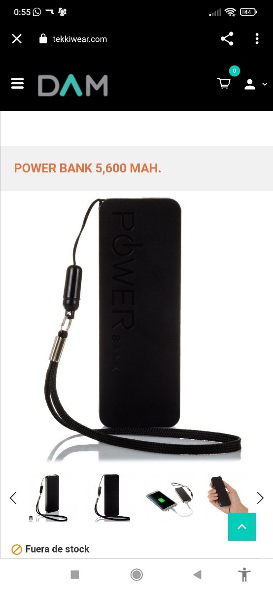 Cargador portátil móvil Powerbank 5600mAh