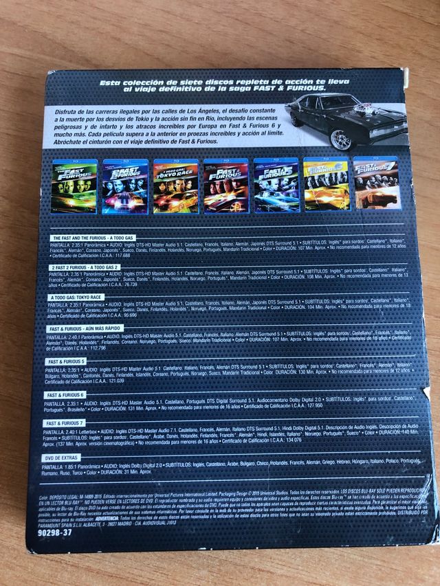 7 películas fast and furious