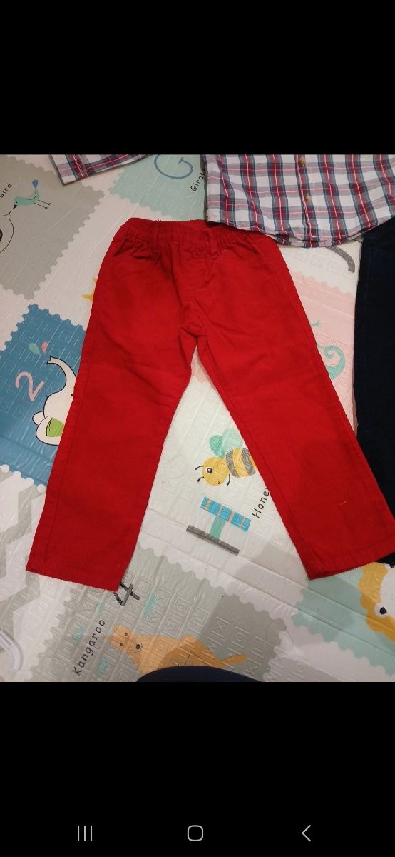 pack 2 pantalones + camisa pana fina niño charanga