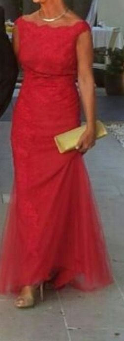 Vestido de tul rojo Pronovias