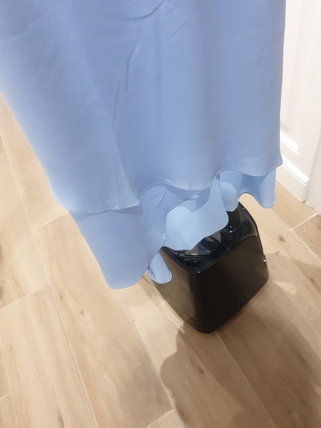 Vestido midi dama de honor azul claro talla M/38