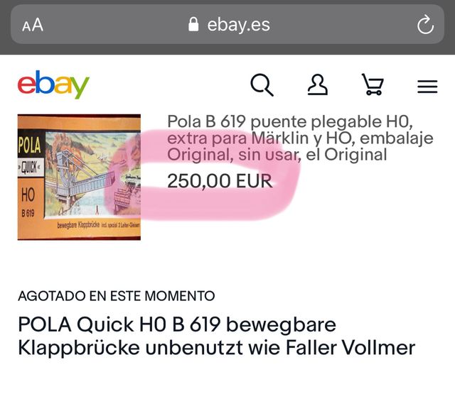 Puente Motorizable POLA B-619 NUEVO!