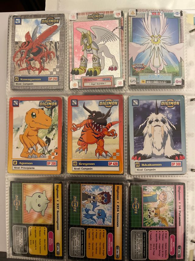 Lote de cartas digimon