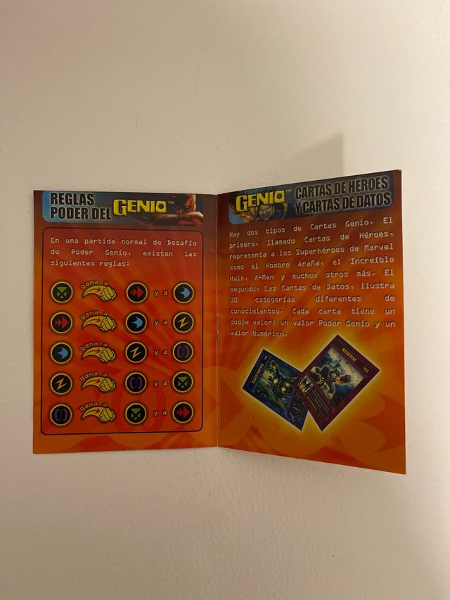 Cartas Marvel genio cards