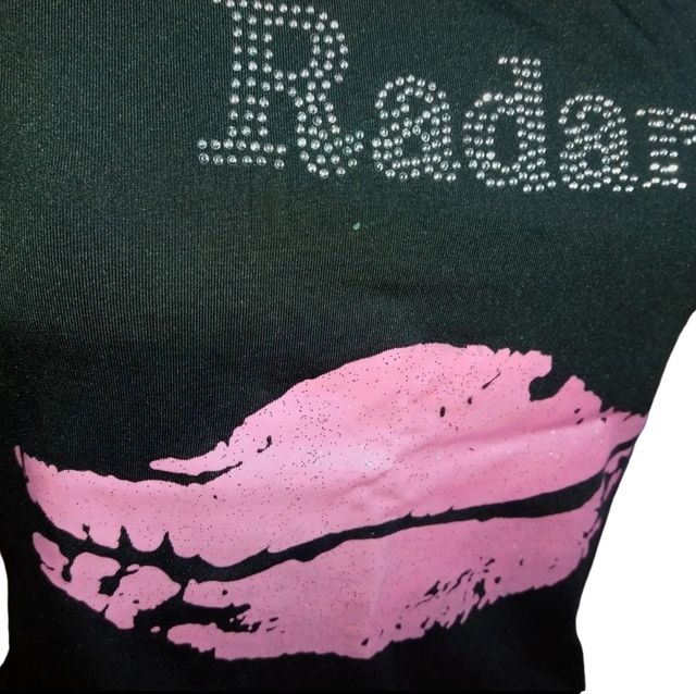 Camiseta top negro elastico. Talla S/M.