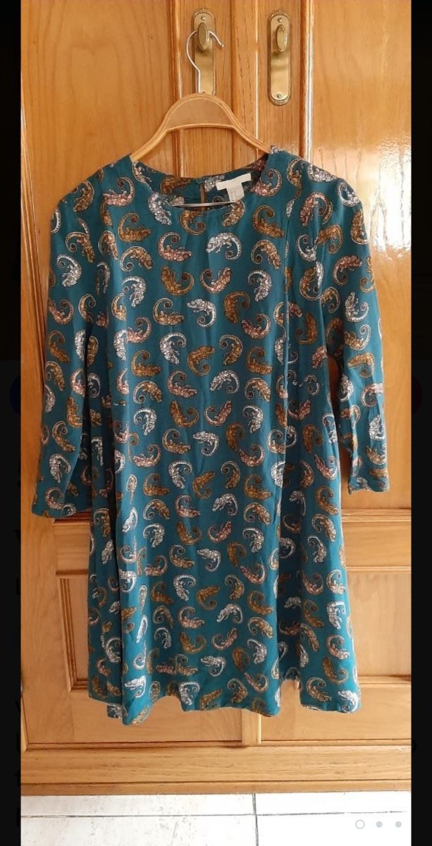 vestido h&m estampado