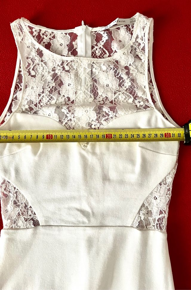 Vestido blanco talla S de Zara de fiesta