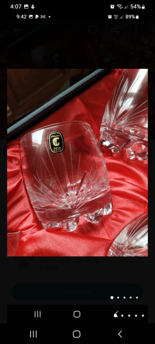 6 vasos whisky + 6 vasos chupito