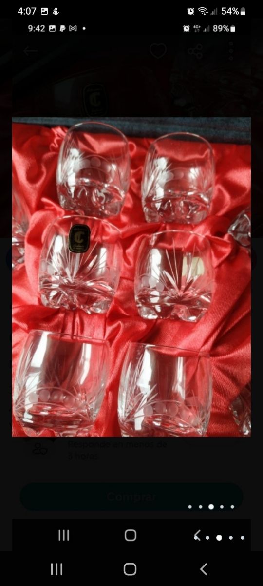 6 vasos whisky + 6 vasos chupito