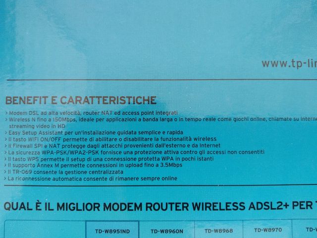 Modem Router ADSL TP LINK NUOVO
