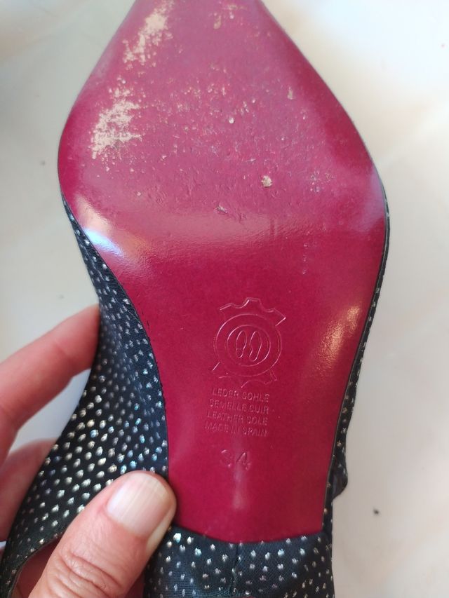 Zapatos señora salón fiesta N° 34