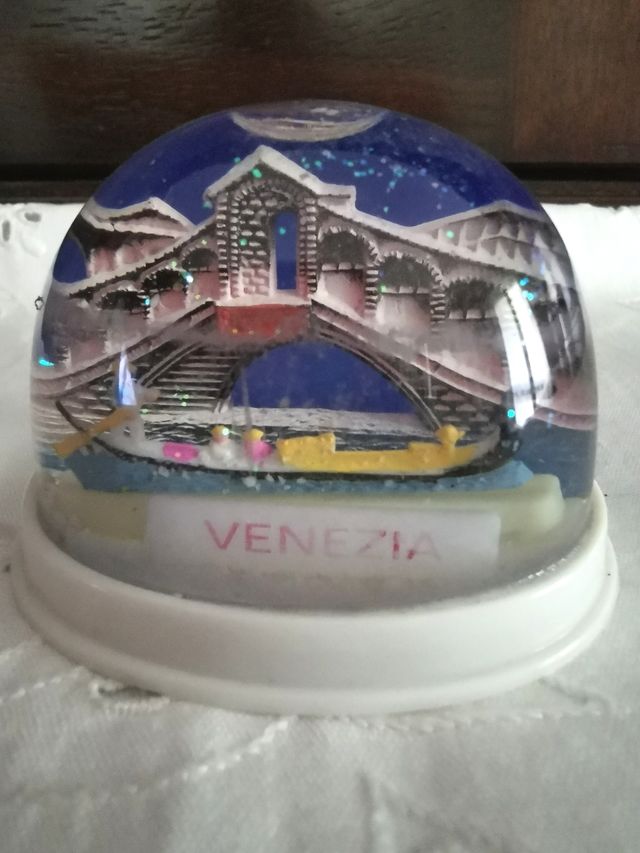 1980 vintage globo di neve di Venezia