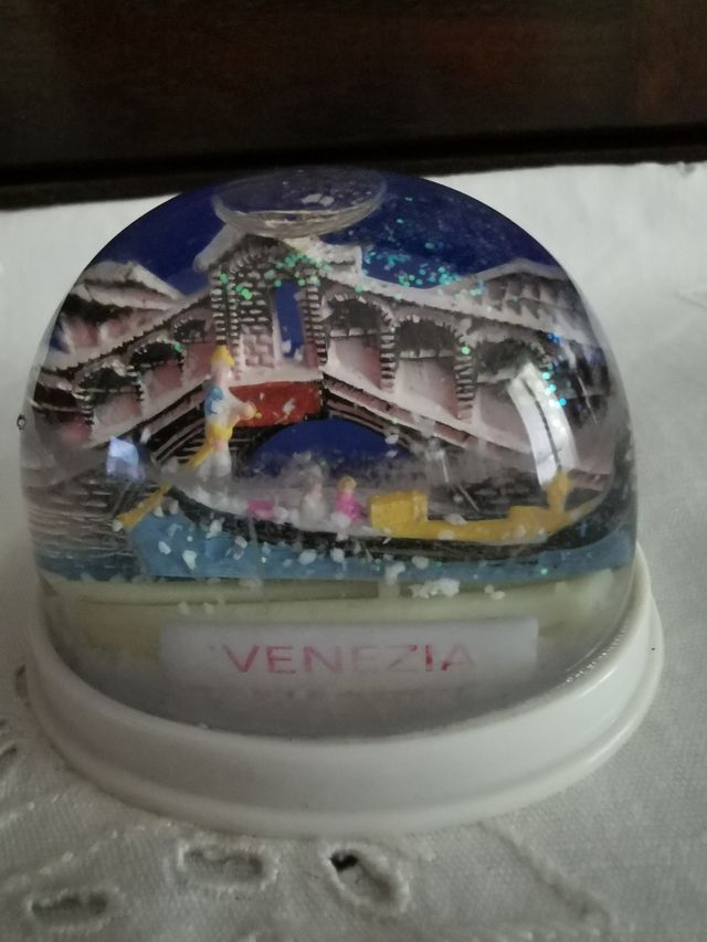 1980 vintage globo di neve di Venezia