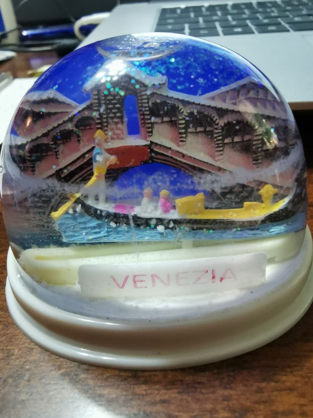 1980 vintage globo di neve di Venezia