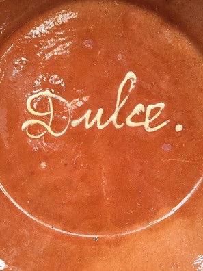 LEBRILLO DE TERRACOTA ESMALTADA.