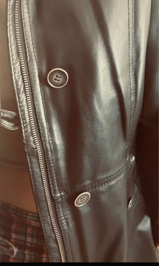 Cappottino imbottito in vera pelle di vitello