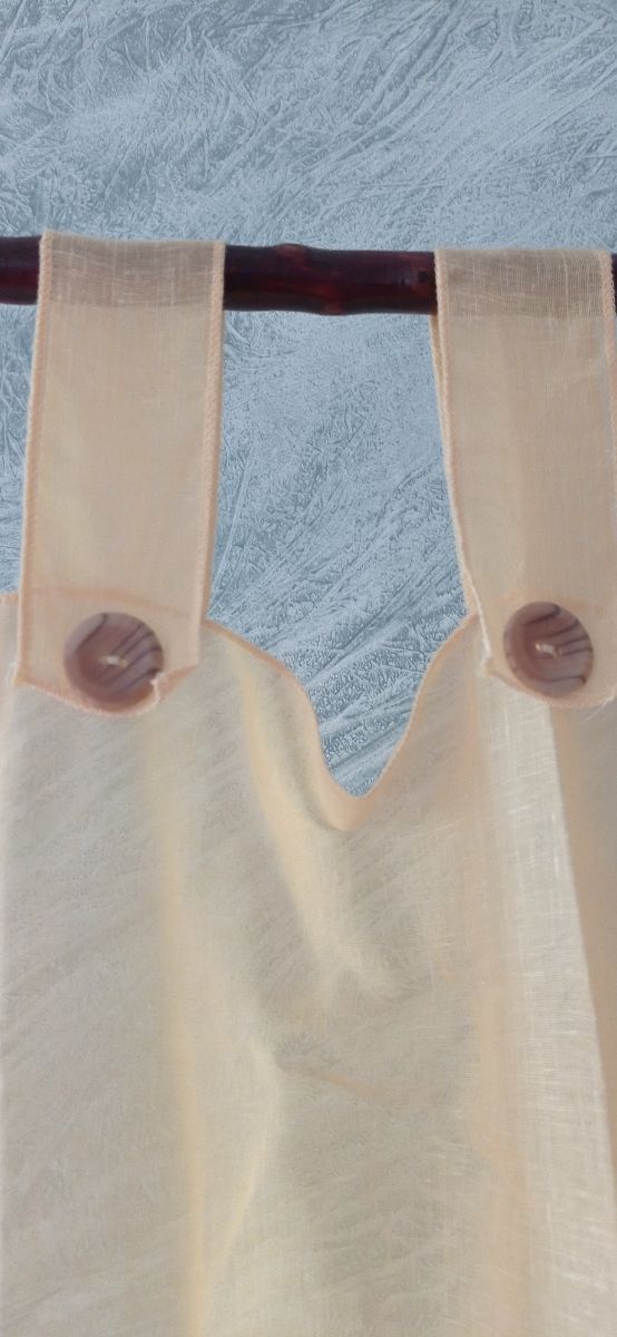 2 cortinas de trabillas color amarillo