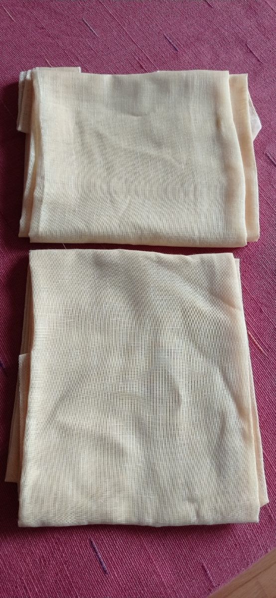 2 cortinas de trabillas color amarillo